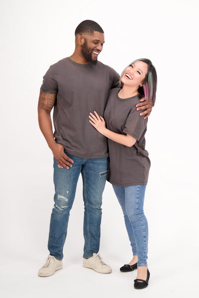 dark grey unisex organic cotton tshirt