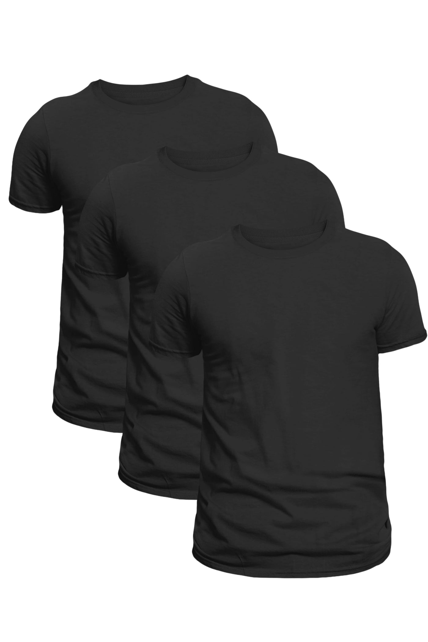 3-Pack Unisex Short Sleeve Black T-Shirts | Sustainable Everyday Casual Wear