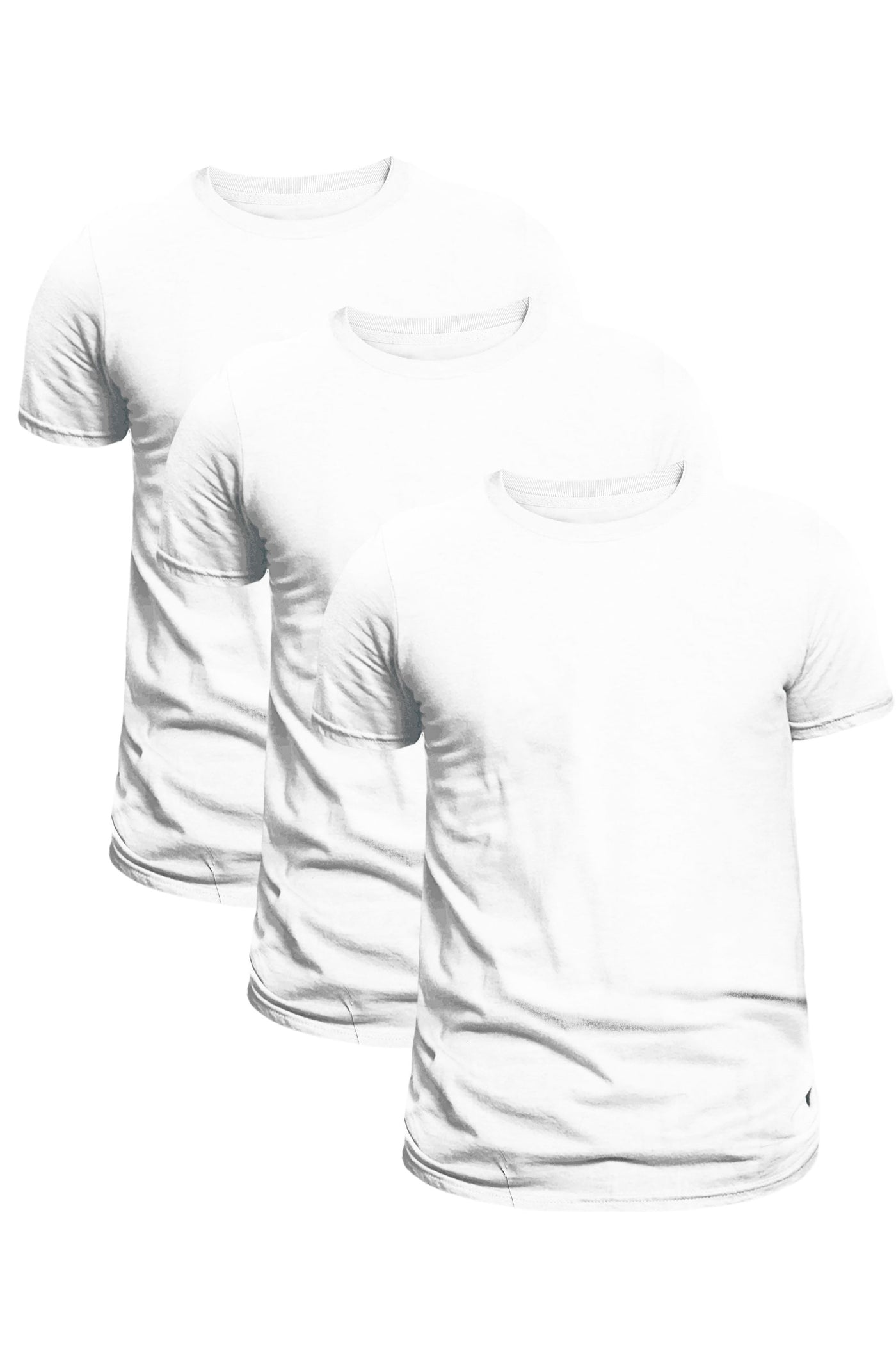 3-Pack Unisex Short Sleeve White T-Shirts | Sustainable Everyday Casual Wear