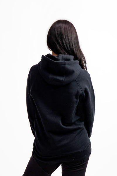 black comfy cotton hoodie