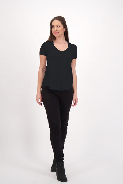 cotton tee for women in black