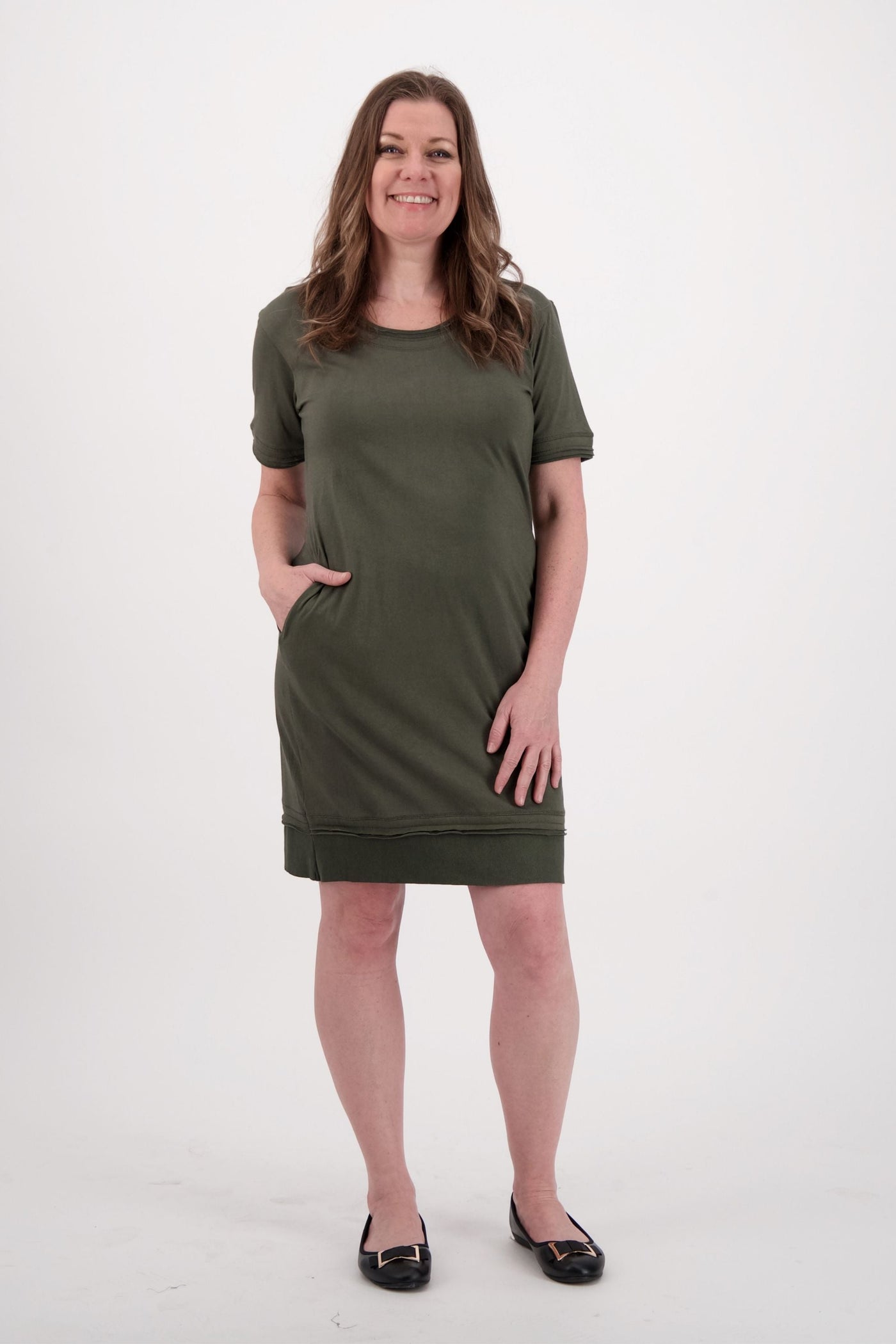 fairtrade certified olive green dress everyday wear