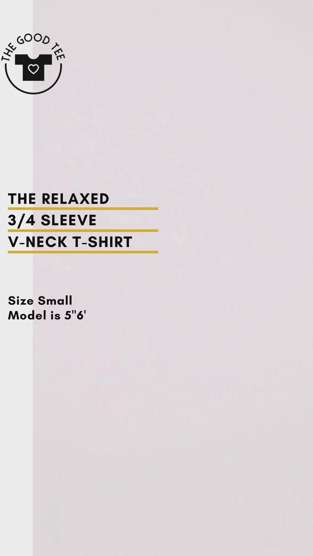 Responsible 3/4 Sleeve V-Neck T-Shirt (Clearance)