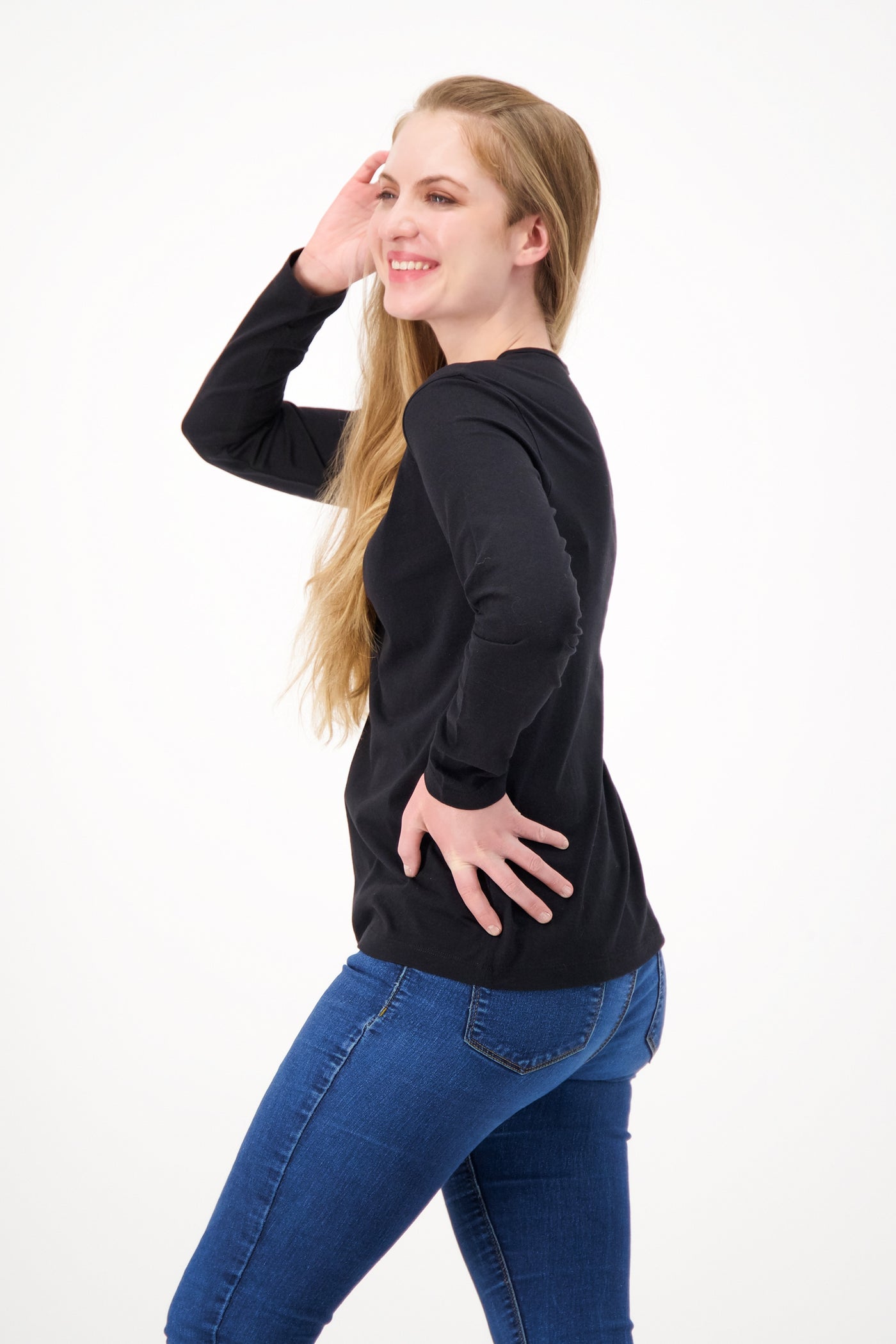 3-Pack Women's Long Sleeve Black | Organic Cotton, Sustainable & Super Soft