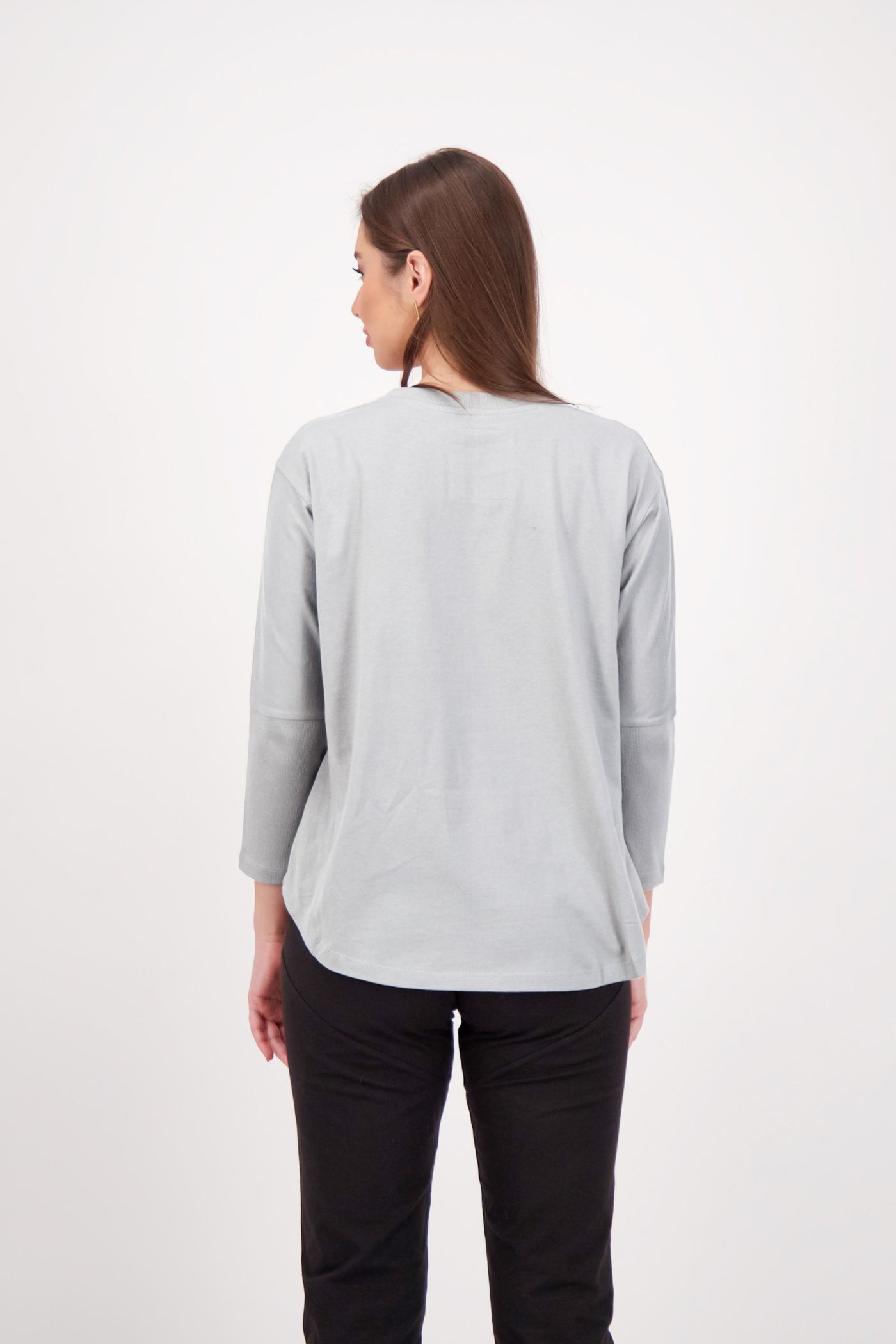 womens light grey organic cotton tshirt tunic