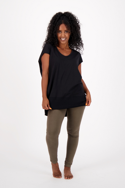 womens sustainable Black tunic