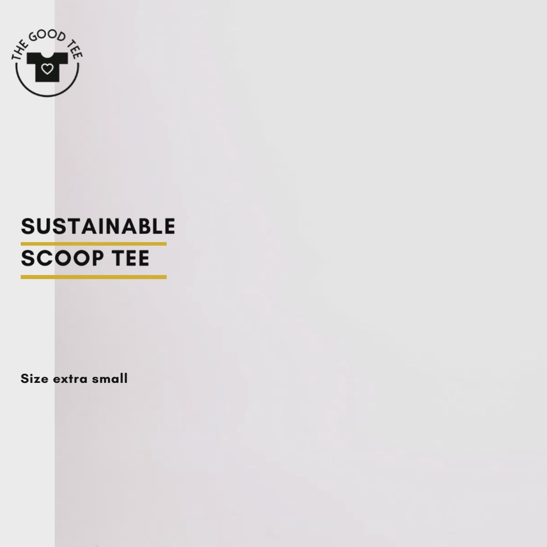 sustainable scoop neck tshirt olive