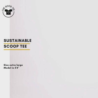 sustainable scoop neck shirt black