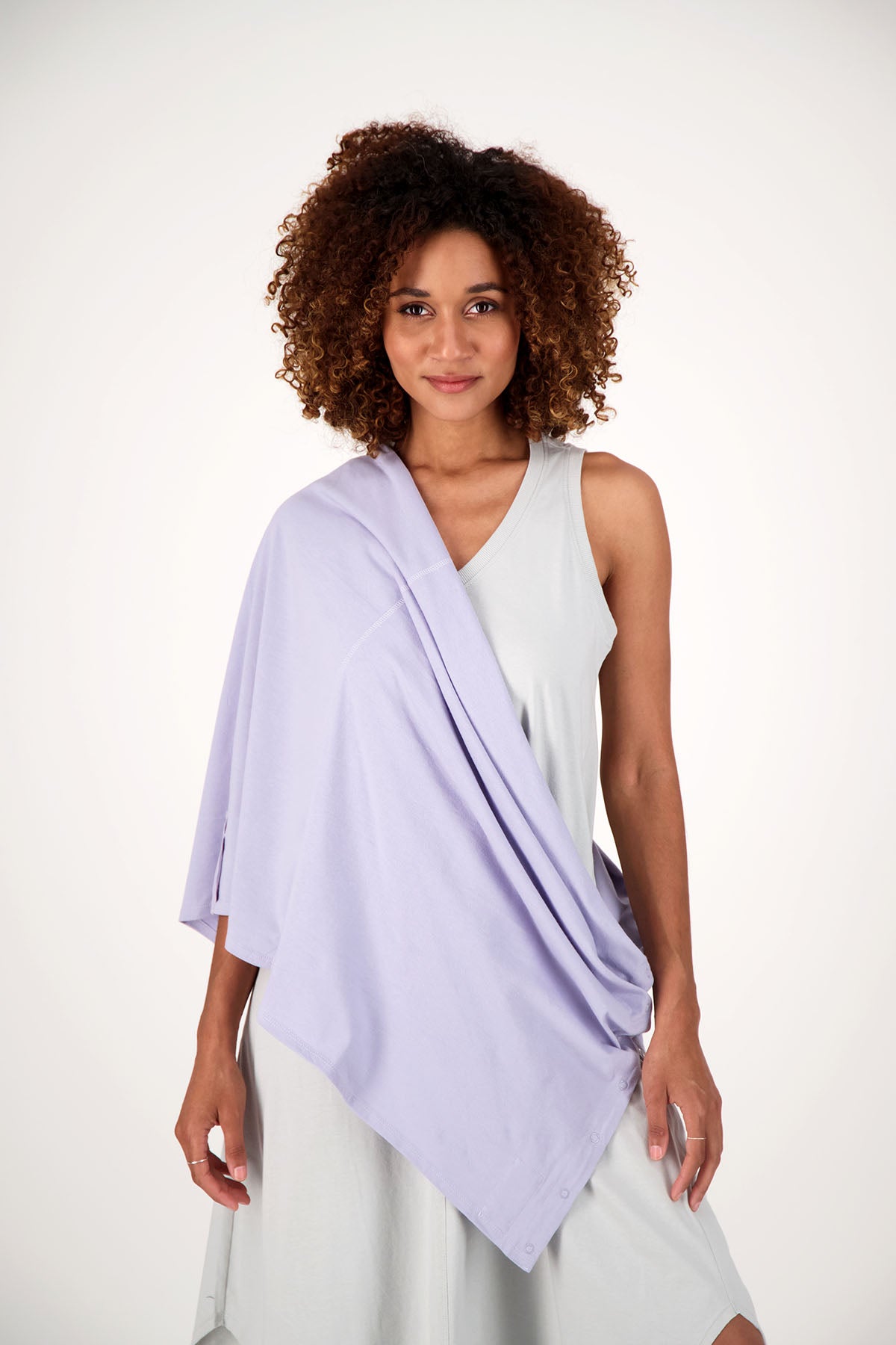 organic cotton lavender shawl