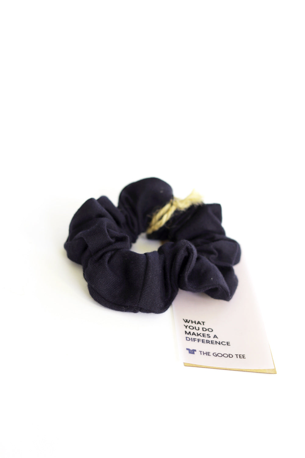 navy blue organic cotton hair ties