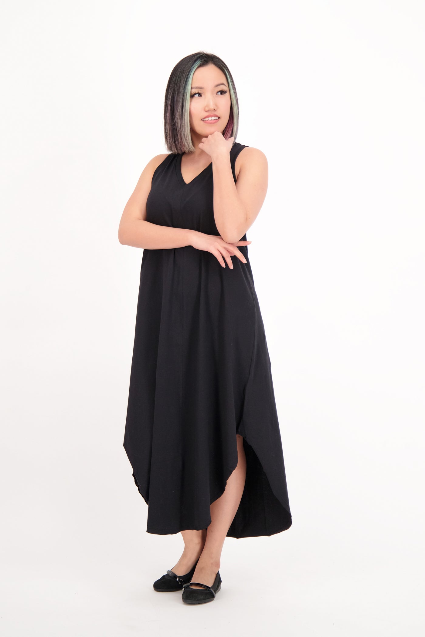 Black organic cotton dress